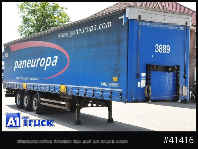 Brandalı açık yarı römork KOEGEL S 24 Tautliner, Code XL, BPW,  1 Vorbesitzer, VDI 2700
