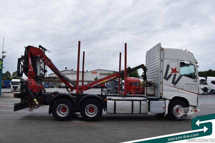 Houttransportwagen VOLVO FH 500 6x4 Penz Kabinenkran 15Z9 Leder Xenon Alu