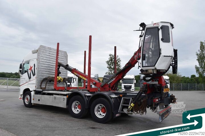 Houttransportwagen VOLVO FH 500 6x4 Penz Kabinenkran 15Z9 Leder Xenon Alu