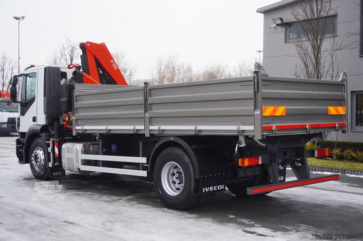 Üç taraflı damperli kamyon Iveco Stralis 19.310 E6 4x2 / Fassi F155A.0.22