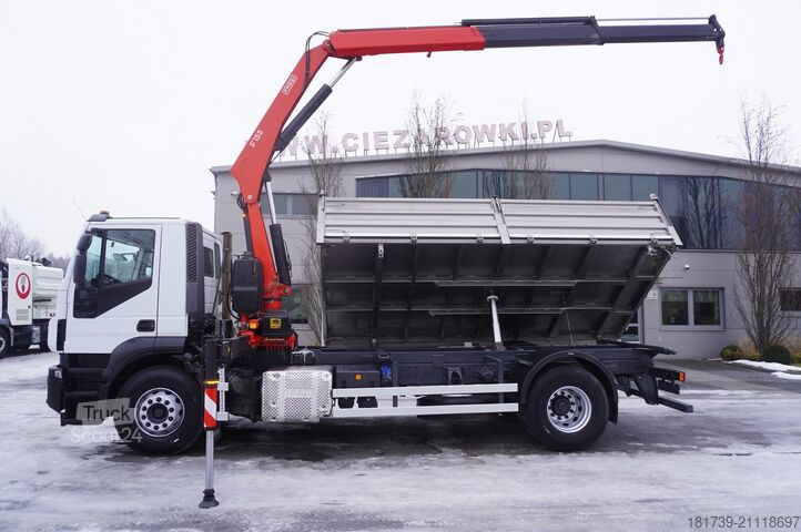 Üç taraflı damperli kamyon Iveco Stralis 19.310 E6 4x2 / Fassi F155A.0.22