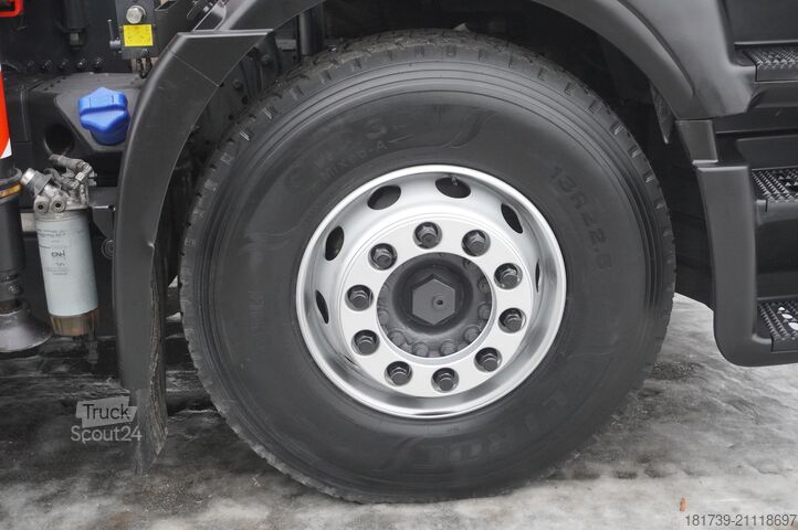 Üç taraflı damperli kamyon Iveco Stralis 19.310 E6 4x2 / Fassi F155A.0.22