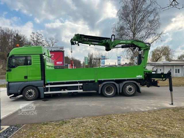 LKW mit Pritsche (offen) MAN TGX 26.440 Pritsche Montagekran 25m Seilwinde