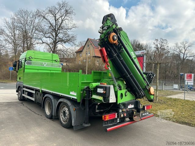 Autožeriav MAN TGX 26.440 Pritsche Montagekran 25m Seilwinde