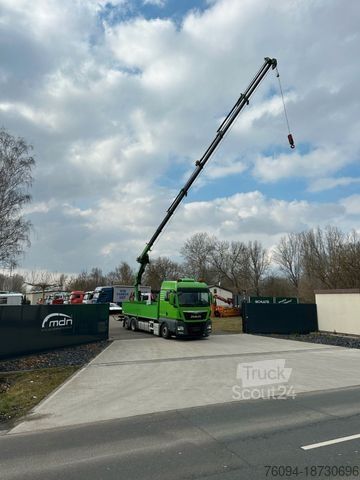 Autožeriav MAN TGX 26.440 Pritsche Montagekran 25m Seilwinde