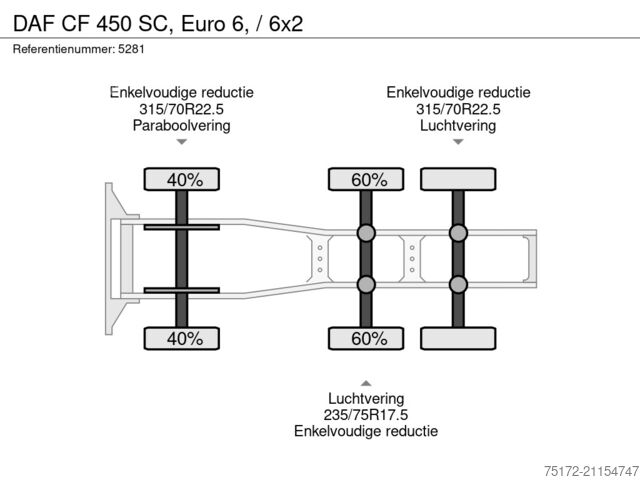 Standard-SZM DAF CF 450 SC, Euro 6, / 6x2