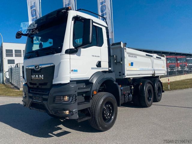 Dreiseitenkipper LKW MAN TGS/26.520/6x4 BL/Bordmatik/Retarder/90to/25 tkm