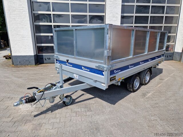 Tøístranná sklápìèka trailershop riesig Debon PW 3.6 mit Bordwandaufsatz elektro
