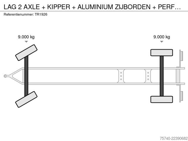 Ribaltabile LAG 2 AXLE + KIPPER + ALUMINIUM ZIJBORDEN + PERFECT...