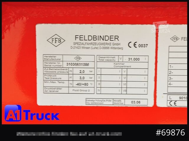 Силосний причіп FELDBINDER HEUT 31.2 Silo, Futtermittel, 31m³, 3 Kammern,