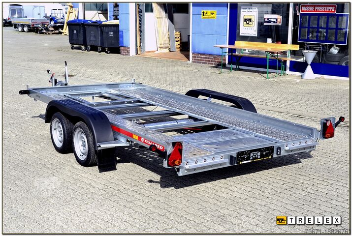 Autotransporter Anhänger TEMA Car Flat 4018 Tandemachser 100 km/h