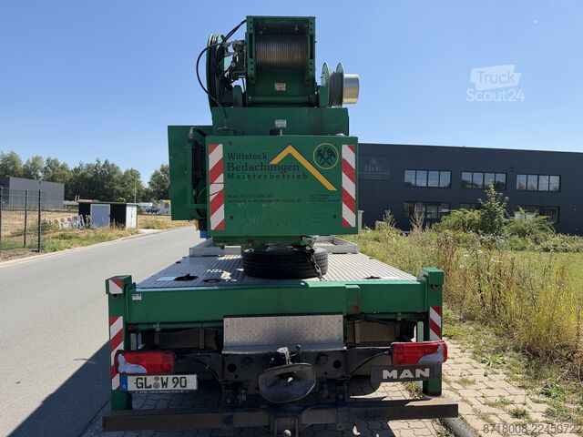 Transportador de conversión especial grúa KLAAS MAN TGL 8.180 KLAASS K26-34 TS Kran