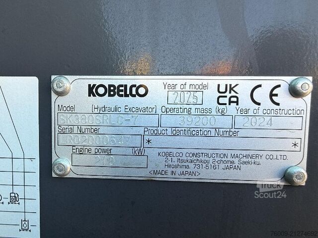 Kettenbagger Kobelco SK380SRLC-7 Verstellausleger