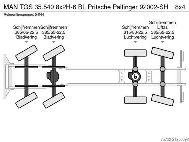 Kranwagen MAN TGS 35.540 8x2H-6 BL Pritsche Palfinger 92002-SH