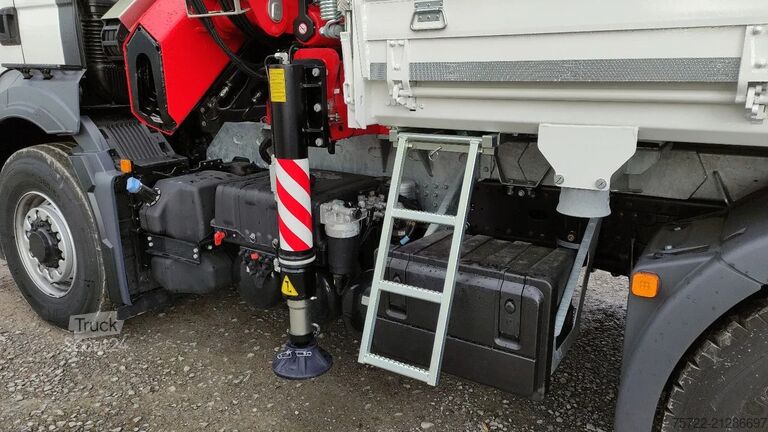 3-Seiten-Kipper MAN TGS 26.440 6x2H-4 KRAN FASSI F195A.2.24