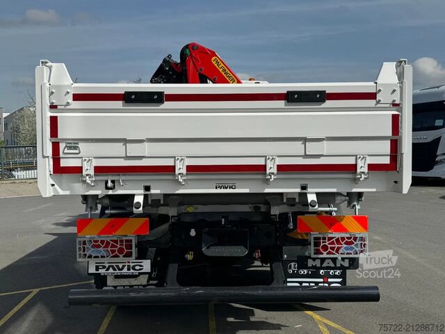 Benne à 3 côtés MAN TGM 18.320 4x2 BB 3-Seiten Krankipper Palfinger