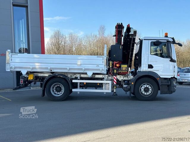 Benne à 3 côtés MAN TGM 18.320 4x2 BL Krankipper Fassi 195