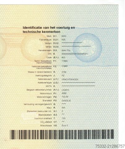 Plate-forme élévatrice sur camion MAN TGL 12.180 Schalt Euro 5 Versalift 15m