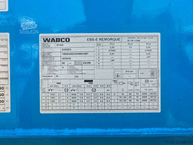 Kopperipuoliperävaunu STAS S300ZX * SCHUBBODEN * 2X LIFT * 2X PALETTENK. *