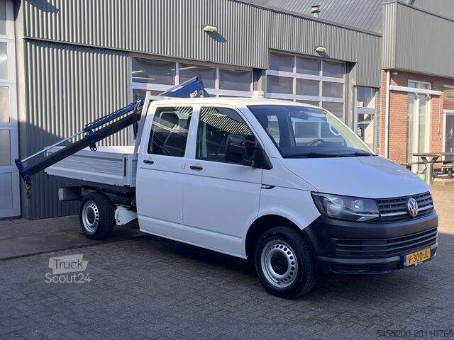 Tovornjak s ploščadjo in žerjavom Volkswagen Transporter 2.0 TDI L2H1 DC Laadkraan Airco Tre...