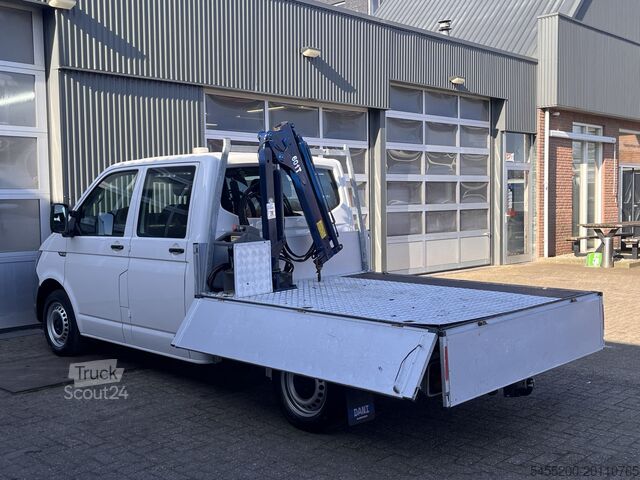 Platformwagen met kraan Volkswagen Transporter 2.0 TDI L2H1 DC Laadkraan Airco Tre...