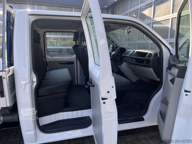 Platformwagen met kraan Volkswagen Transporter 2.0 TDI L2H1 DC Laadkraan Airco Tre...