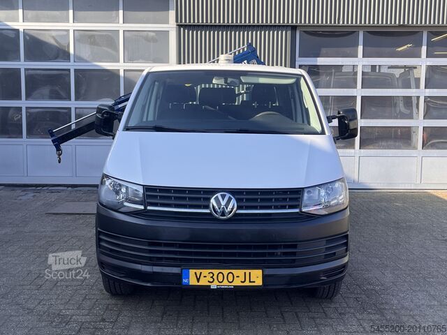 Vinçli platform kamyonu VW Transporter 2.0 TDI L2H1 DC Laadkraan Airco Tre...