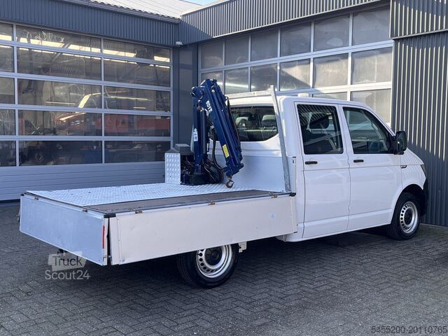 Vinçli platform kamyonu VW Transporter 2.0 TDI L2H1 DC Laadkraan Airco Tre...