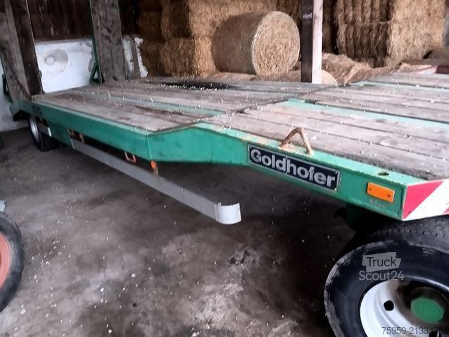 Žemagrindė platforma priekaba GOLDHOFER TÜ16/80 2-Achs Tieflader BPW Reifen+Bremsen 90%