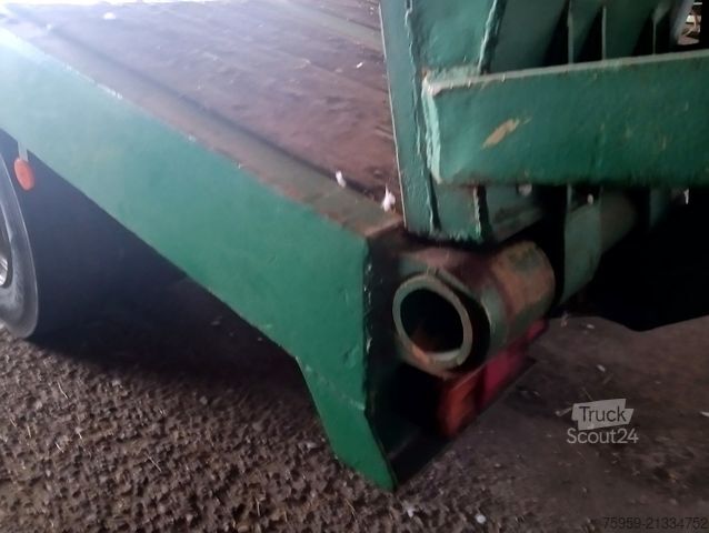 Žemagrindė platforma priekaba GOLDHOFER TÜ16/80 2-Achs Tieflader BPW Reifen+Bremsen 90%