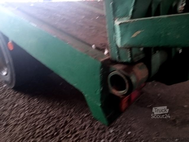 Žemagrindė platforma priekaba GOLDHOFER TÜ16/80 2-Achs Tieflader BPW Reifen+Bremsen 90%