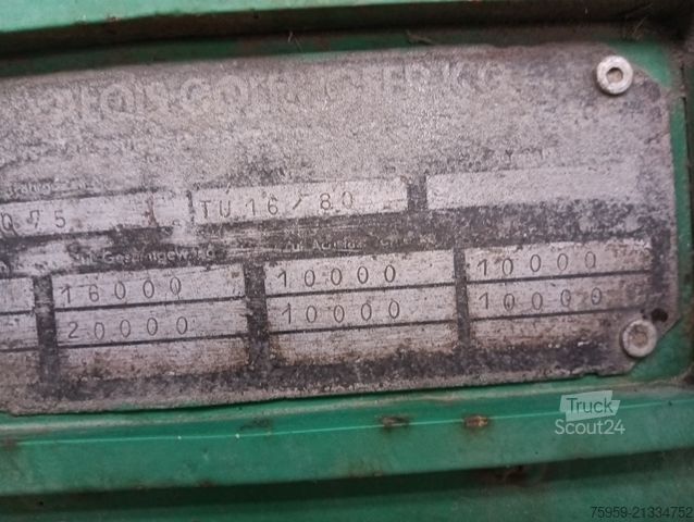 Žemagrindė platforma priekaba GOLDHOFER TÜ16/80 2-Achs Tieflader BPW Reifen+Bremsen 90%