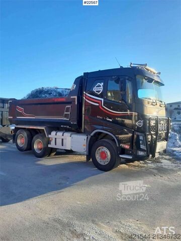 Kippiauto Volvo Fh16 650 6x4 Tipper Truck w/ Sørling Triple Traile