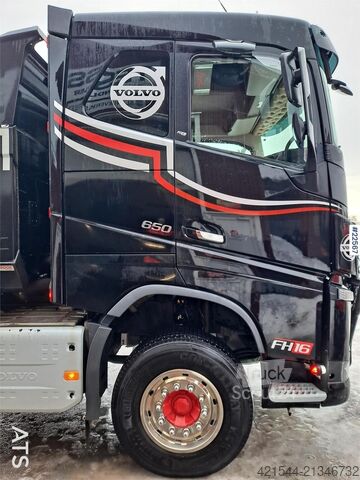 Kippiauto Volvo Fh16 650 6x4 Tipper Truck w/ Sørling Triple Traile