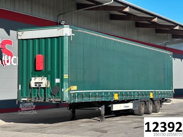 Brandalı açık yarı römork KRONE SD Pritsche + Plane Mega Edscha-Verdeck