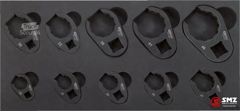 Set chei pentru țevi tip Krähenfuß, 19-46 mm, 10 piese Diversen Open opsteekringsleutelset 19-46 MM 10PCS