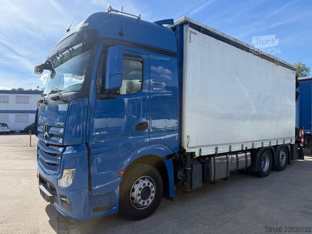 Camion plateau avec bâche MERCEDES-BENZ ACTROS 2548 L Pritsche PALFINGER PK 34002*FLYJIB