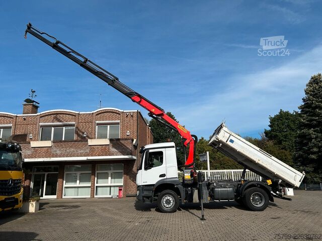Kolmisivuinen kippiauto MERCEDES-BENZ 1835 Arocs 3Skipper MEILLER + PK14501 SLD5 Kran