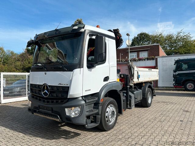 Kolmisivuinen kippiauto MERCEDES-BENZ 1835 Arocs 3Skipper MEILLER + PK14501 SLD5 Kran