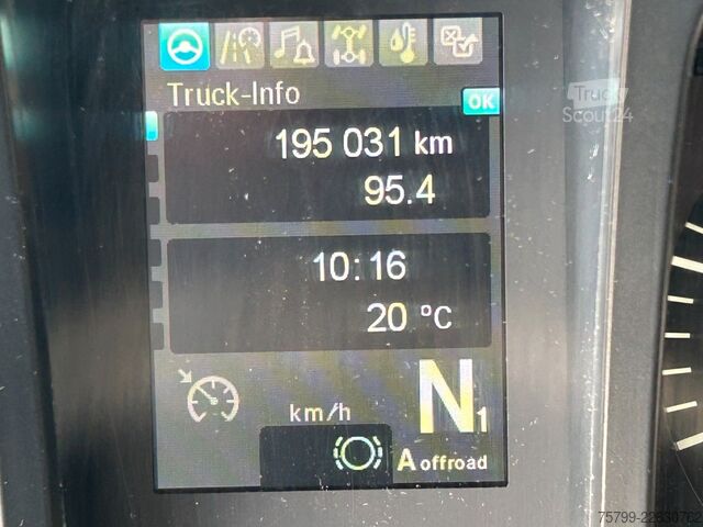 Kolmisivuinen kippiauto MERCEDES-BENZ 1835 Arocs 3Skipper MEILLER + PK14501 SLD5 Kran
