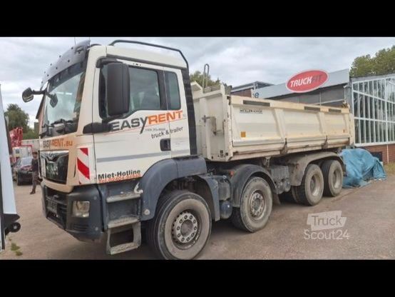 Kolmisivuinen kippiauto MAN 32.460 MEILLER + Bordmatik 8x4  mit Motorschaden