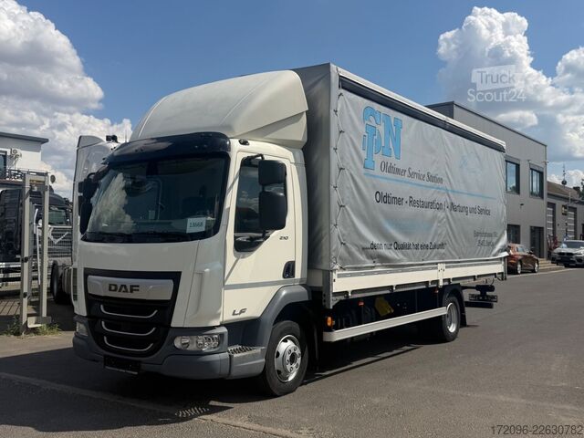 Verhollinen pakettiauto DAF LF 210 FA 4x2 BL Pritsche/Plane, Klima, Bordwand