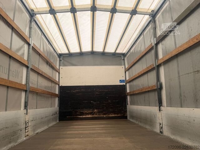 Verhollinen pakettiauto DAF LF 210 FA 4x2 BL Pritsche/Plane, Klima, Bordwand