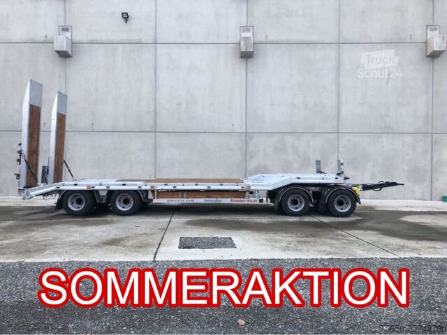 Alçak şasi römork Möslein T 4 VB H1  neuer 4 Achs Tieflader hydraulischen Rampen