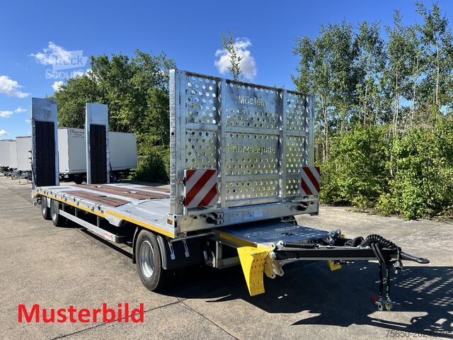Низкорамный прицеп Möslein T4 VB H1 gerade  neuer 4 Achs Tieflader gerade hydraulischen Rampen