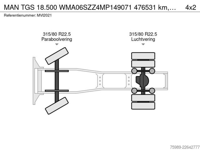 Standartinis-SZM MAN TGS 18.500 WMA06SZZ4MP149071  476531 km, 19t,  ...