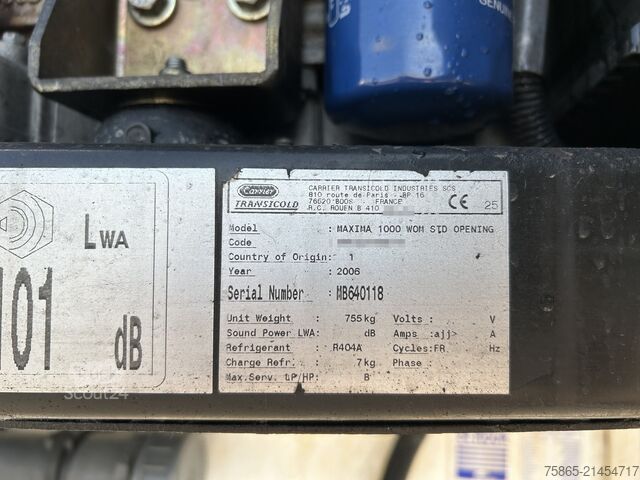 Gekoeld/bevroren transport Schmitz Cargobull SKO 24 / Carrier Maxima 1000 -> Not Starting / ...