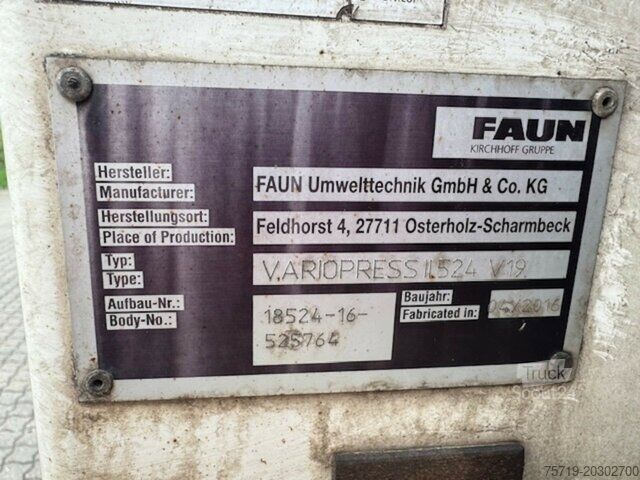 Jäteauto MAN 28.320 TGS 6x2 Faun Vario