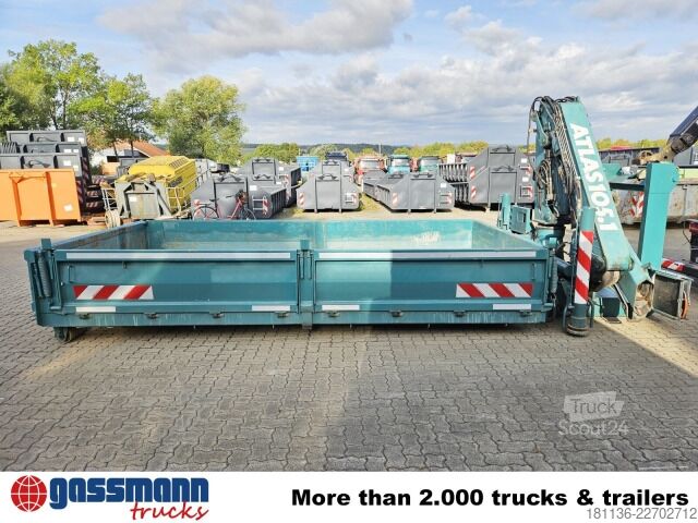 Āķa konteiners  K22, Abrollcontainer mit Kran Atlas 105.1, Funk,