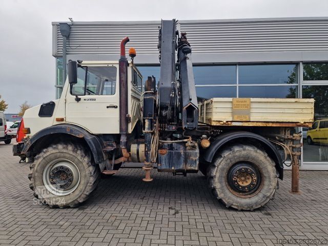 Grúa montada en camión MERCEDES-BENZ Unimog U 2150 Hiab 225 - E 3 Kran 4 x 4 Allrad